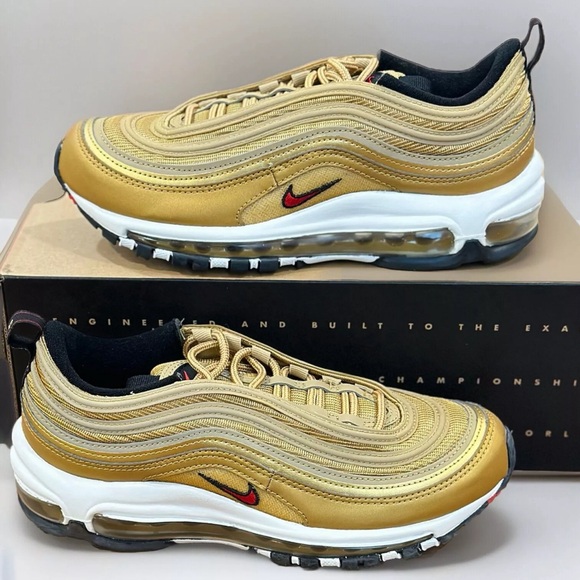 Nike Air Max 97 OG Metallic Gold Sneakers - Picture 2 of 7